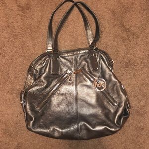 Metallic Silver Michael Kors purse